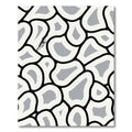 Abstract Organic Black White Grey Rug