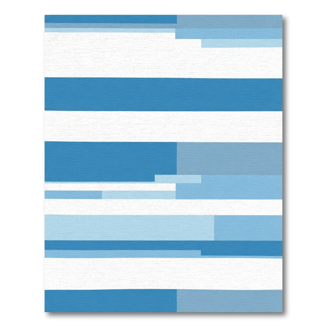 Blue Gradient Horizontal Stripe Rug