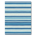 Coastal Blue White Stripe Rug