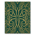 Emerald Golden Flourish Medallion Rug