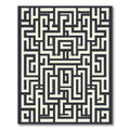 Modern Ivory Maze Geometric Rug