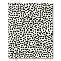Cream Black Scattered Oval Dots Rug