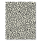 Cream Black Scattered Oval Dots Rug
