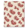 Crimson Fern Leaf Arrangement Rug