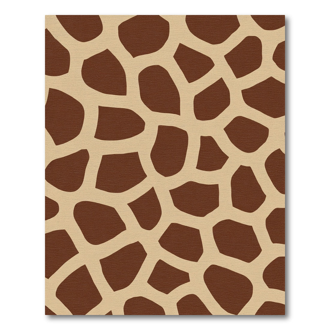 Brown Tan Animal Print Patch Rug