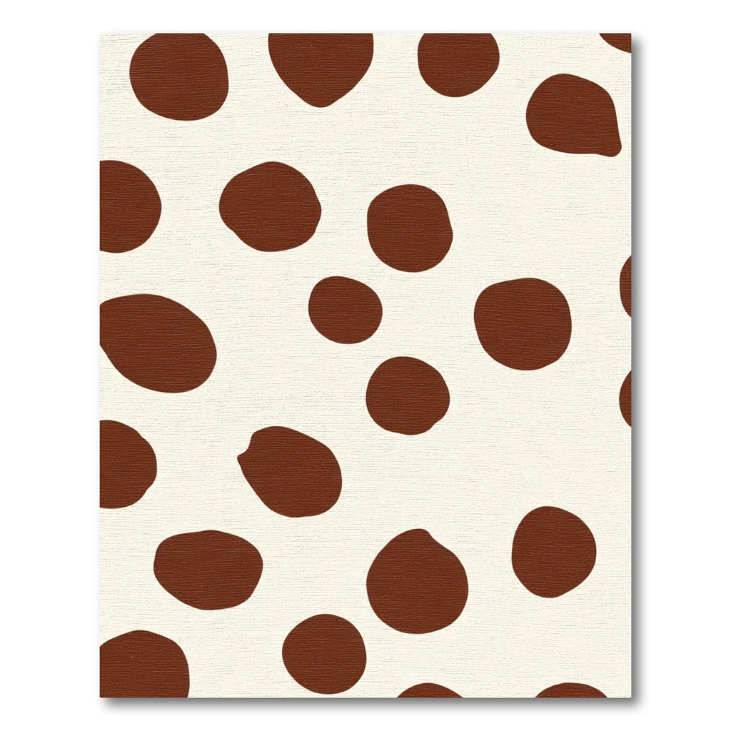 Chocolate Cream Polka Dot Oval Rug