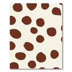 Chocolate Cream Polka Dot Oval Rug