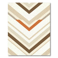 Earthy Chevron Geometric Lines Rug