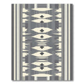Gray Cream Diamond Stripe Geometric Rug