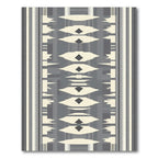 Gray Cream Diamond Stripe Geometric Rug