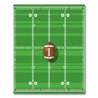 Green Football Field Lines Ball Rug