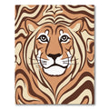Bold Tiger Stripe Face Art Rug