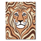 Bold Tiger Stripe Face Art Rug