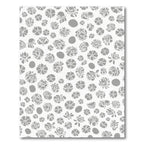 Gray Abstract Floral Ditsy Rug