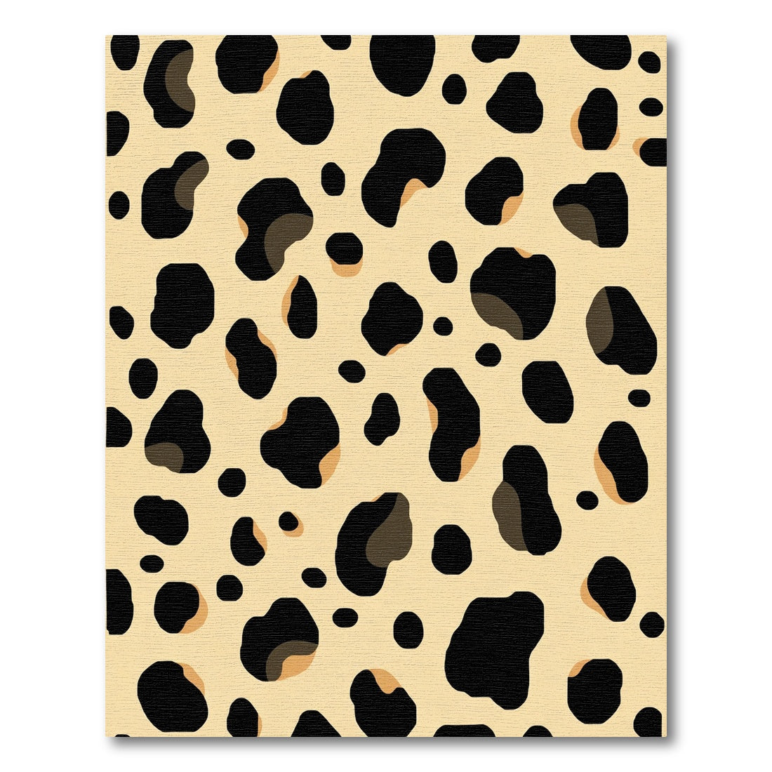 Spotted Cheetah Print Cream Rug