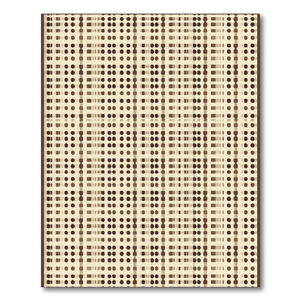 Earthy Tones Vertical Stripe Dot Rug
