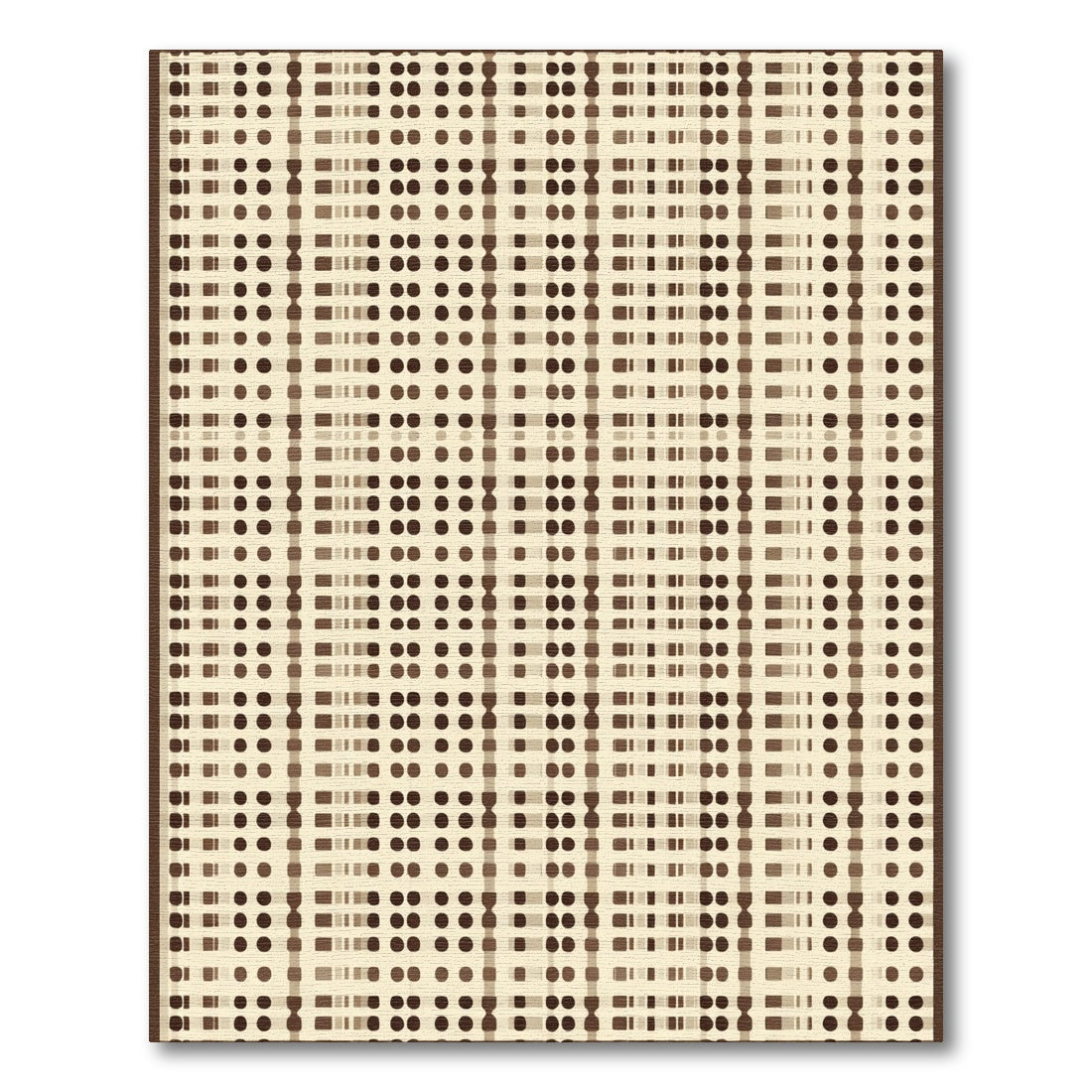 Earthy Tones Vertical Stripe Dot Rug