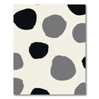 Abstract Black Gray Dot Scatter Rug