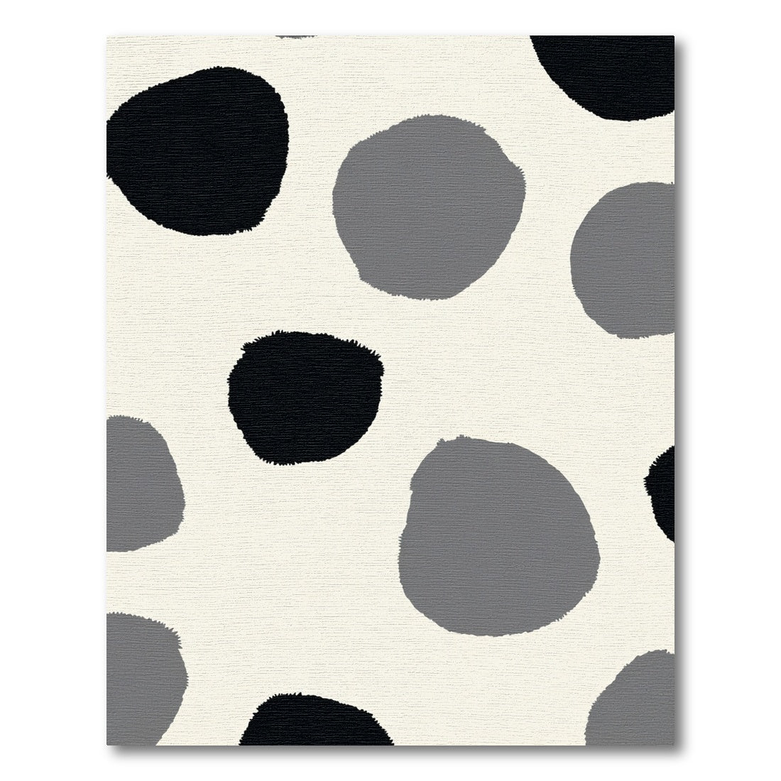 Abstract Black Gray Dot Scatter Rug