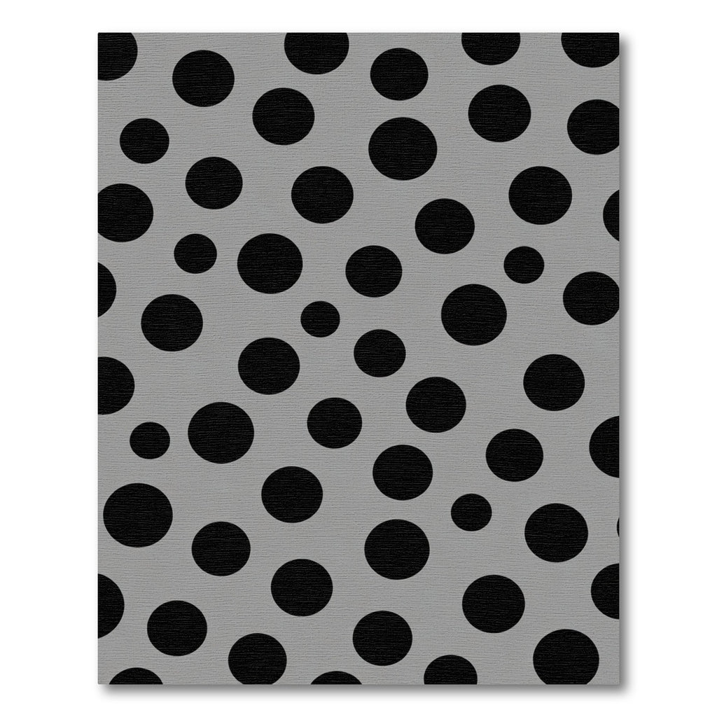 Gray Black Polka Dots Scattered Circles Rug