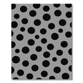 Gray Black Polka Dots Scattered Circles Rug
