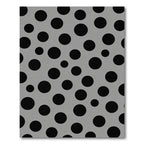 Gray Black Polka Dots Scattered Circles Rug