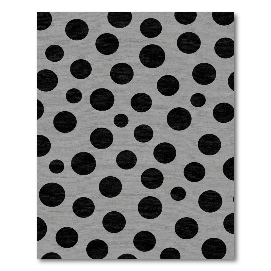 Gray Black Polka Dots Scattered Circles Rug