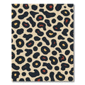 Bold Leopard Spots Cream Black Red Rug
