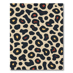 Bold Leopard Spots Cream Black Red Rug