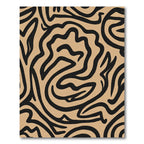 Taupe Black Organic Swirl Rug