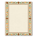 Earthy Autumn Floral Vine Border Rug