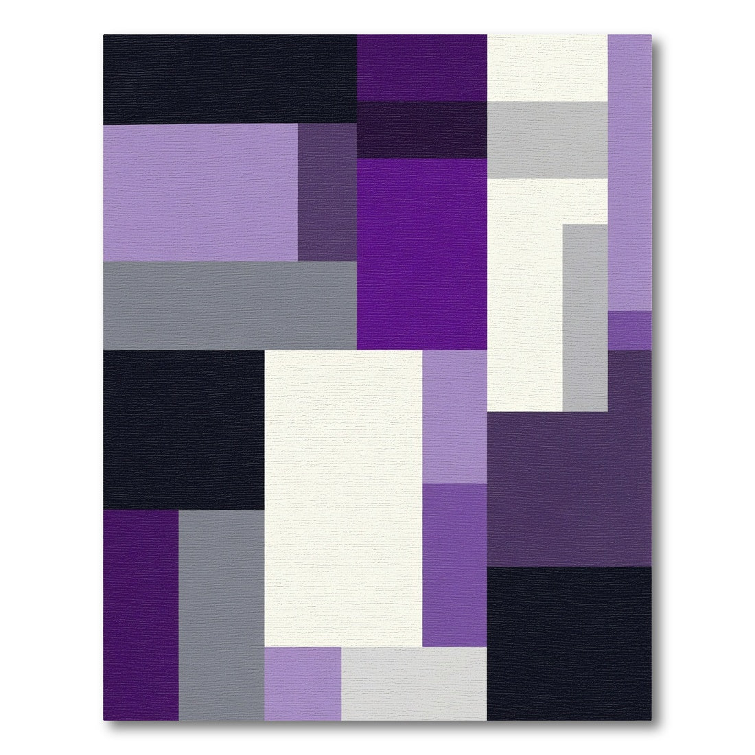Amethyst Modern Rectangular Blocks Rug