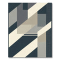 Modern Geometric Slate Blocks Rug