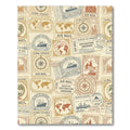 Vintage Travel Stamps World Explorer Rug