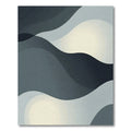 Modern Grey Gradient Flowing Curves Rug