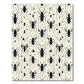 Dark Insect Hexagonal Geometric Background Rug