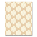 Cream Orchid Overlay Tan Rug