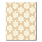 Cream Orchid Overlay Tan Rug