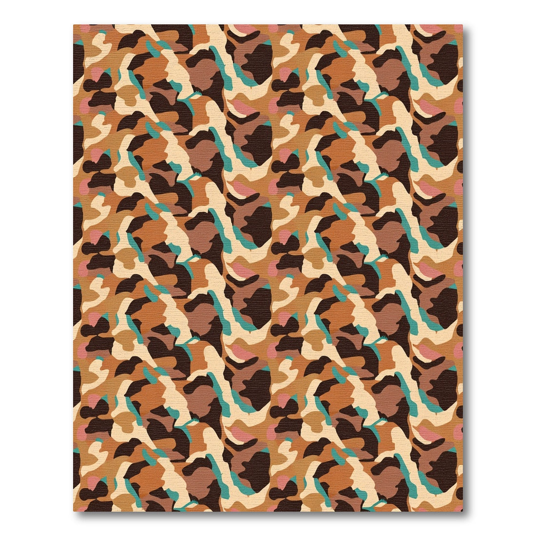 Earthy Abstract Leopard Spot Rug
