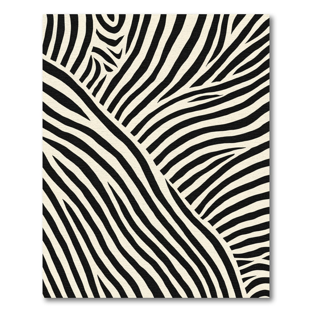 Bold Cream Black Wavy Stripes Rug