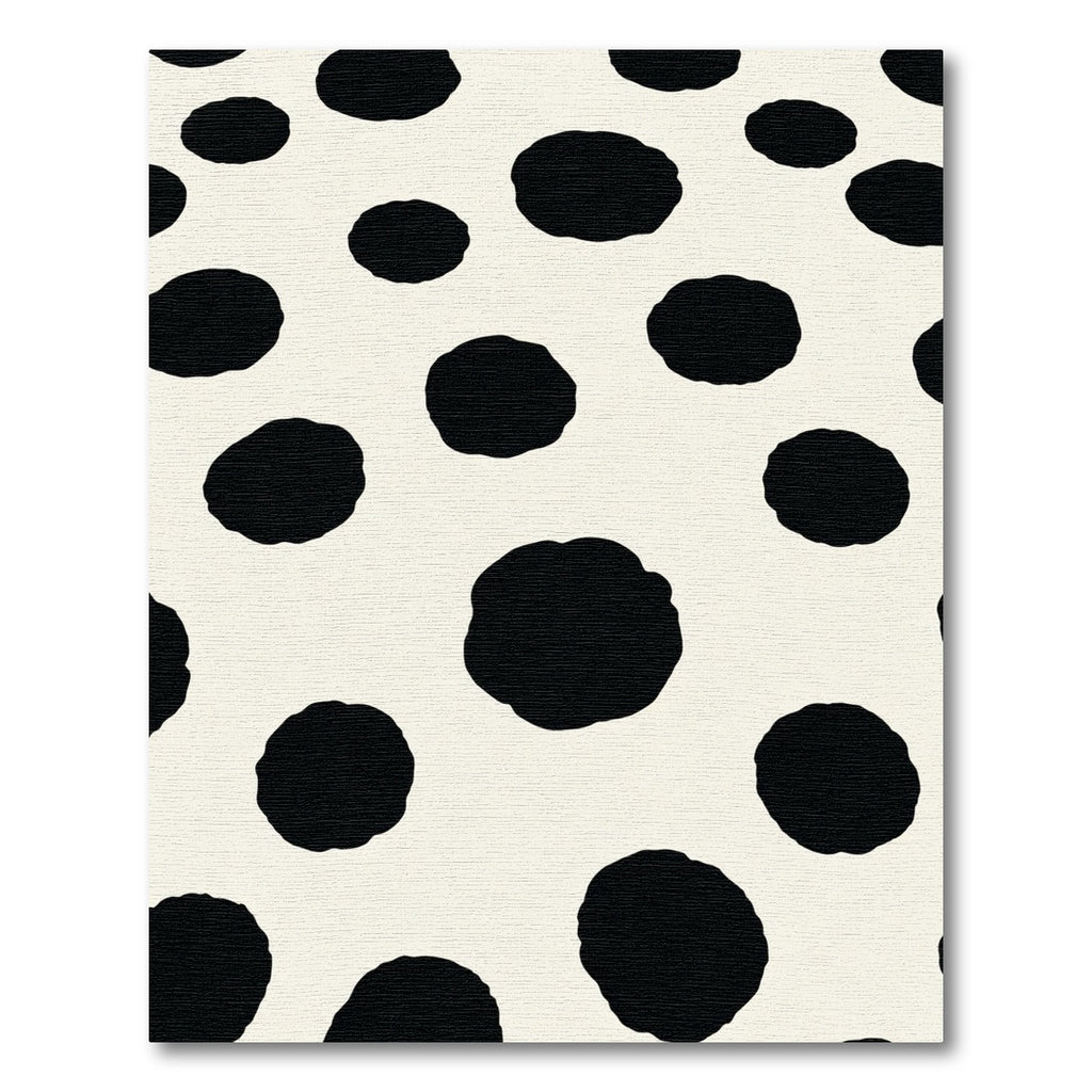 Cream And Black Spotty Circles Rug