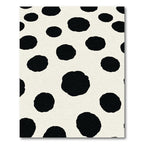Cream And Black Spotty Circles Rug