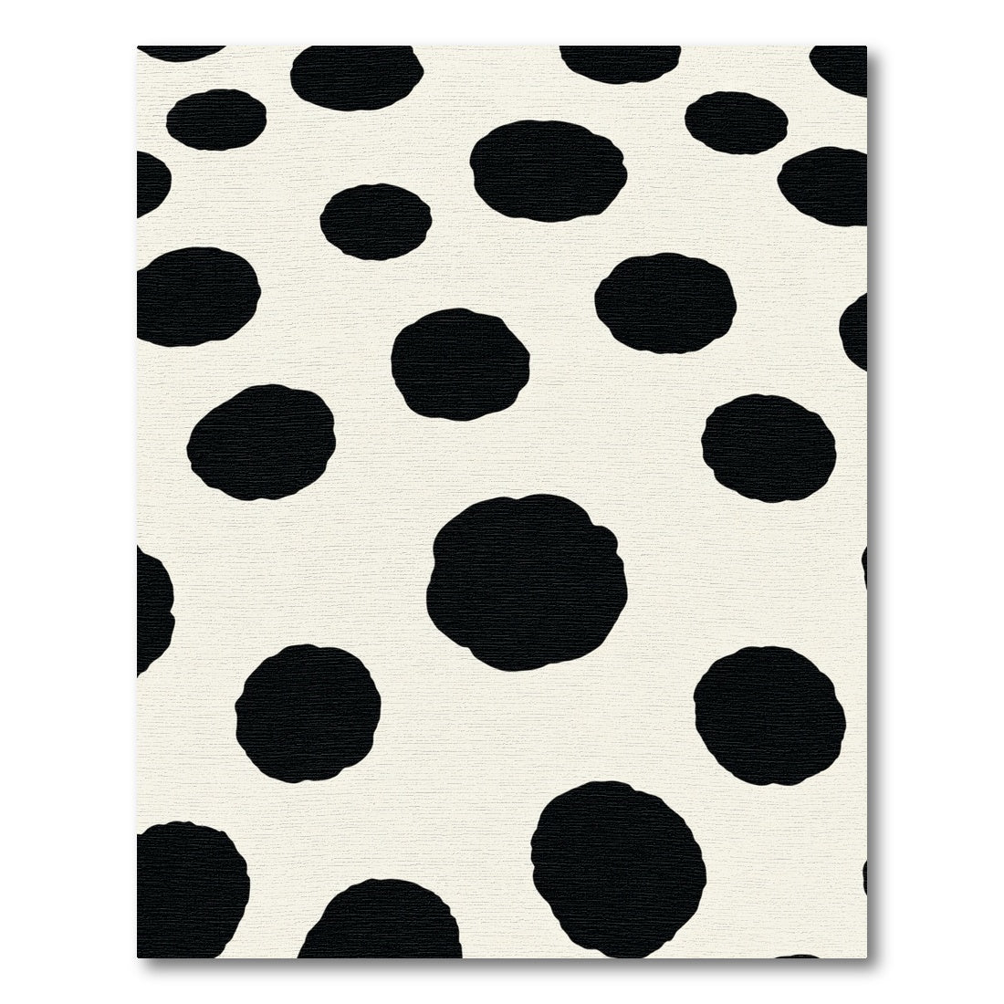 Cream And Black Spotty Circles Rug