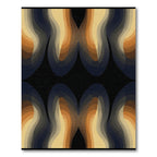 Wavy Layers Warm Tone Abstract Rug