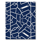 Deep Blue Constellation Geometric Abstraction Rug