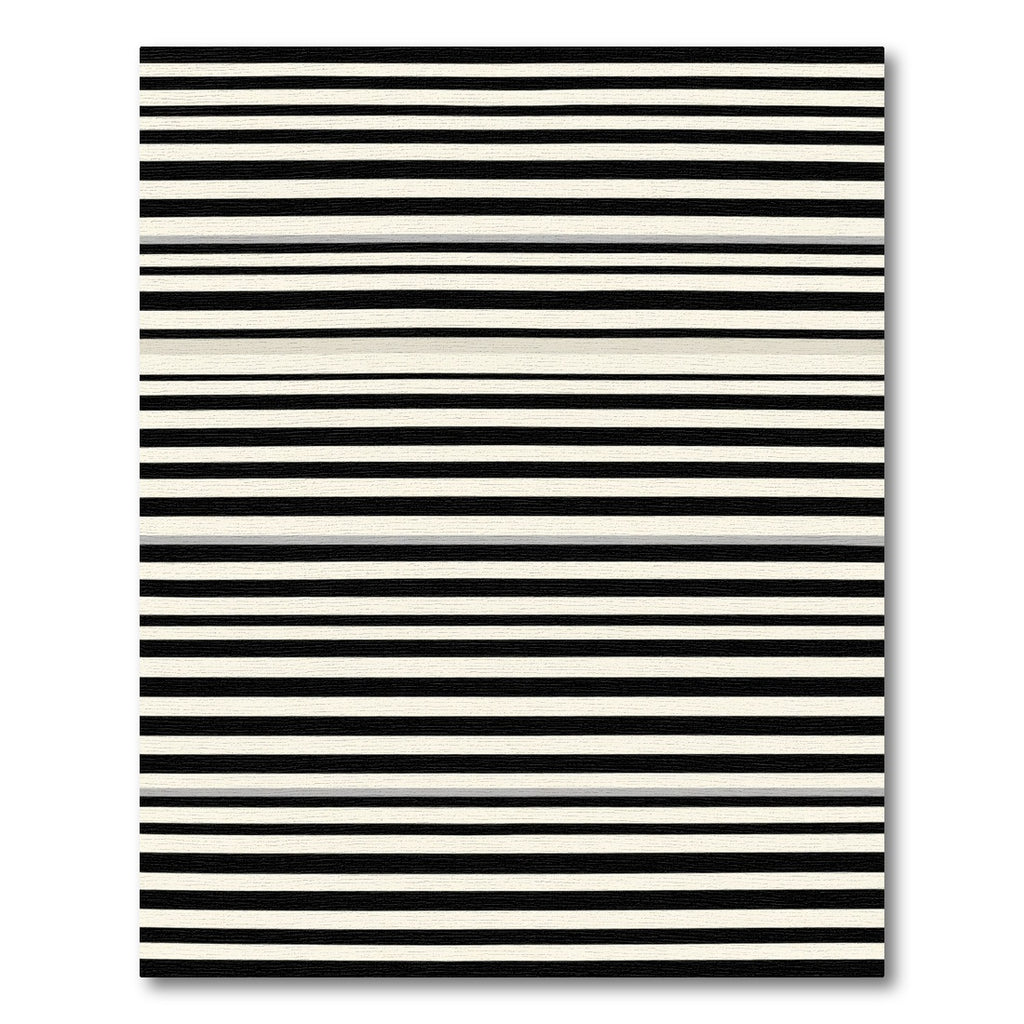 Classic Black Cream Stripe Rug