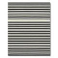Classic Black Cream Stripe Rug