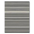 Classic Black Cream Stripe Rug