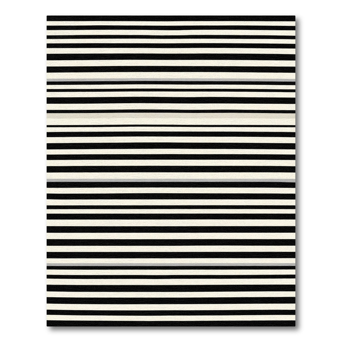 Classic Black Cream Stripe Rug