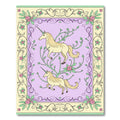 Whimsical Light Yellow Unicorn Garden Rug